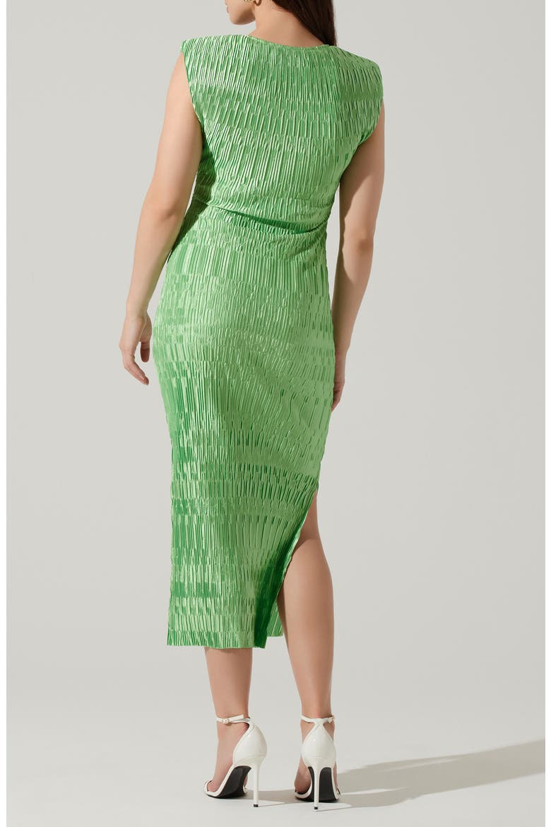 Nyah Ruched Velvet Dress, Alternate, color, GREEN