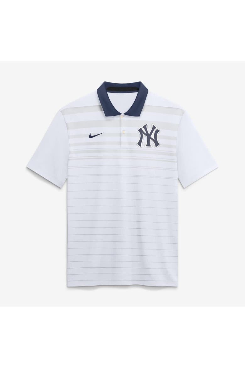 Men's Nike White New York Yankees Vapor Striped Dri-FIT Polo, Main, color, White