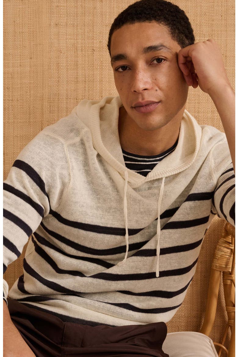 Frank Hooded Sweater, Alternate, color, Midnight/Egret
