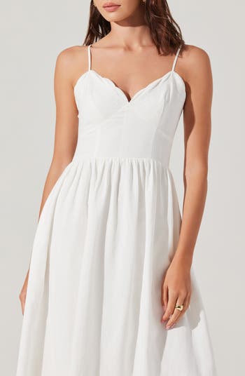 Kaidi Ramie Blend Midi Sundress