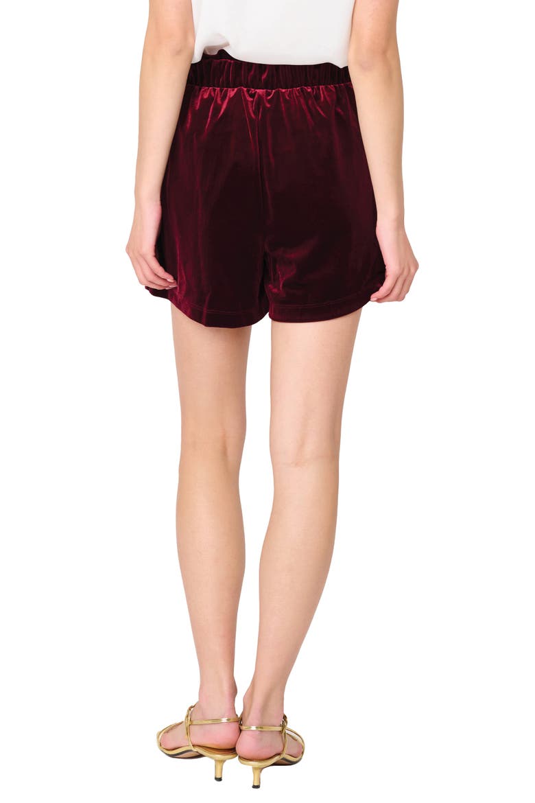 Velvet Shorts, Alternate, color, BURGUNDY