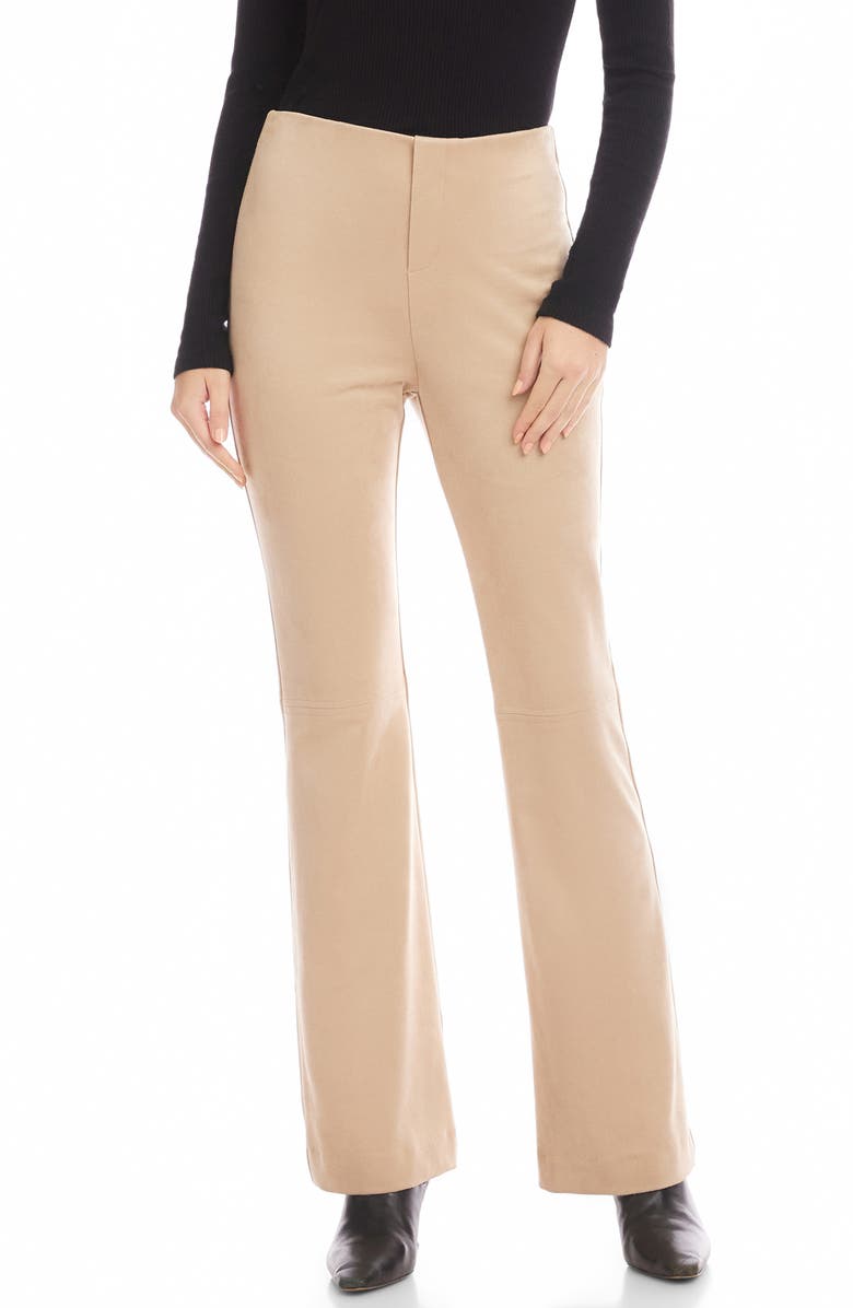 FIFTEEN TWENTY Molly Faux Suede Pants, Main, color, Almond