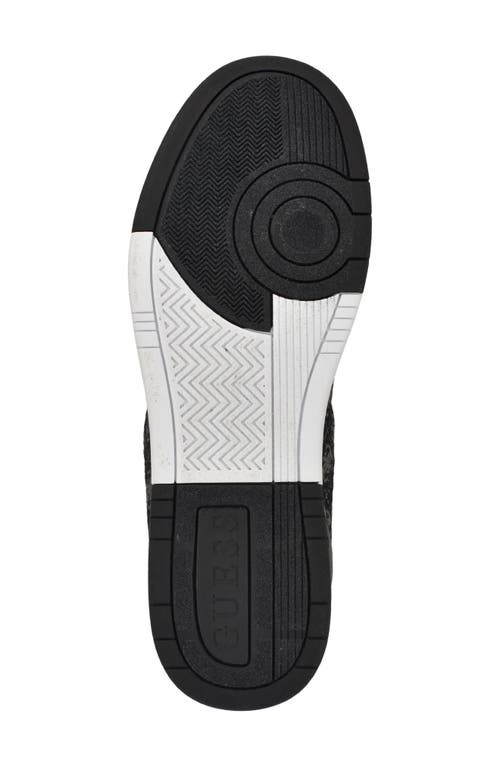 Guess Tyron Monogram Sneaker In Black/silver Logo