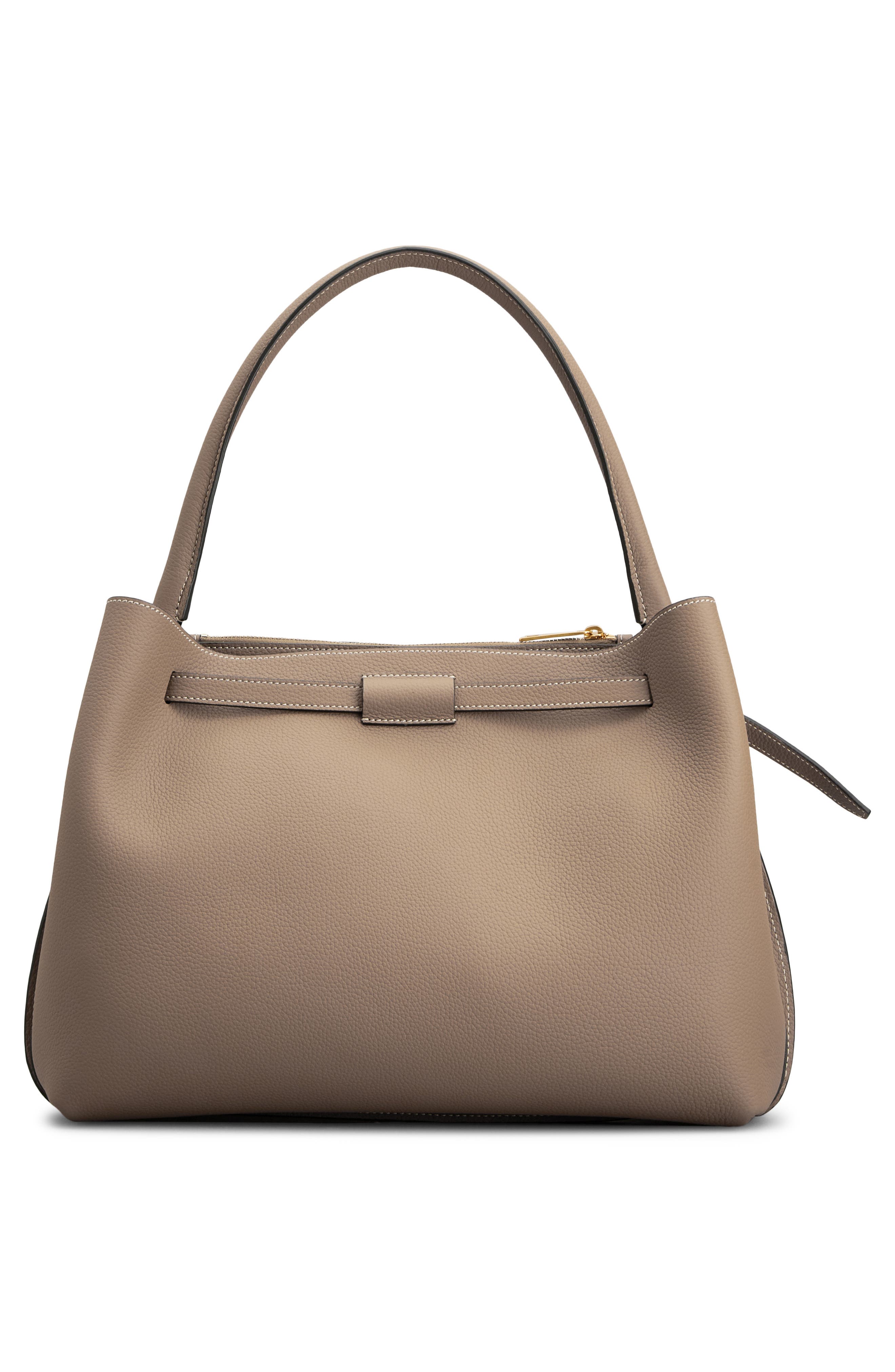 Tod's Small T Timeless Leather Top Handle Bag, Alternate, color, Creta Chiaro