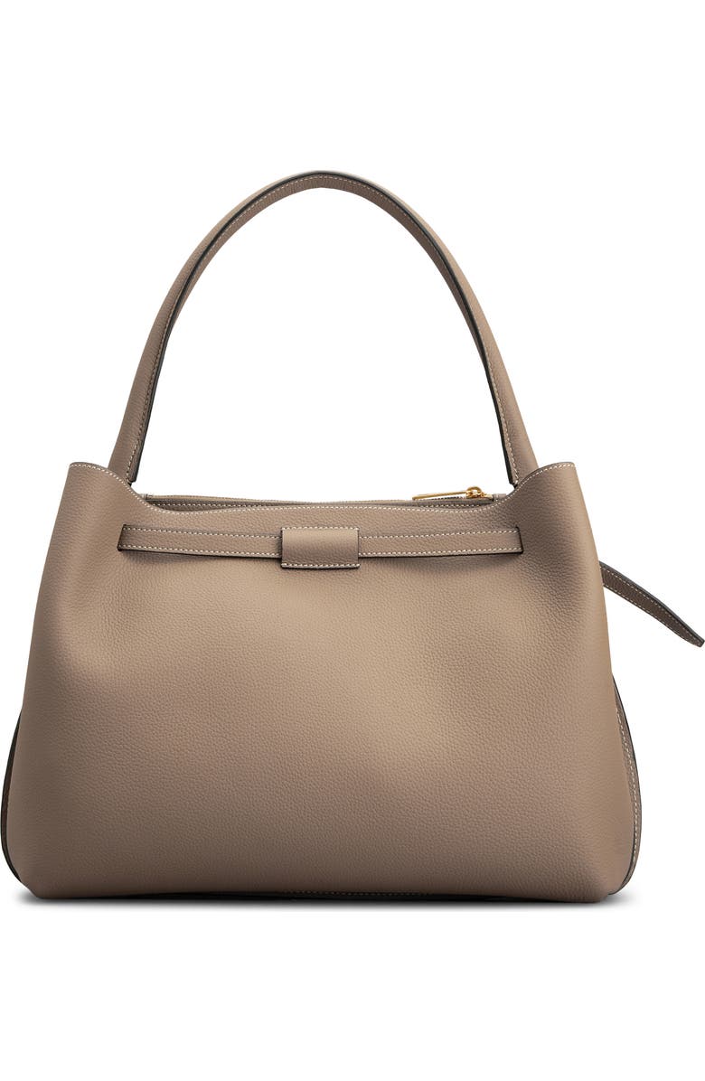 Tod's Small T Timeless Leather Top Handle Bag, Alternate, color, Creta Chiaro