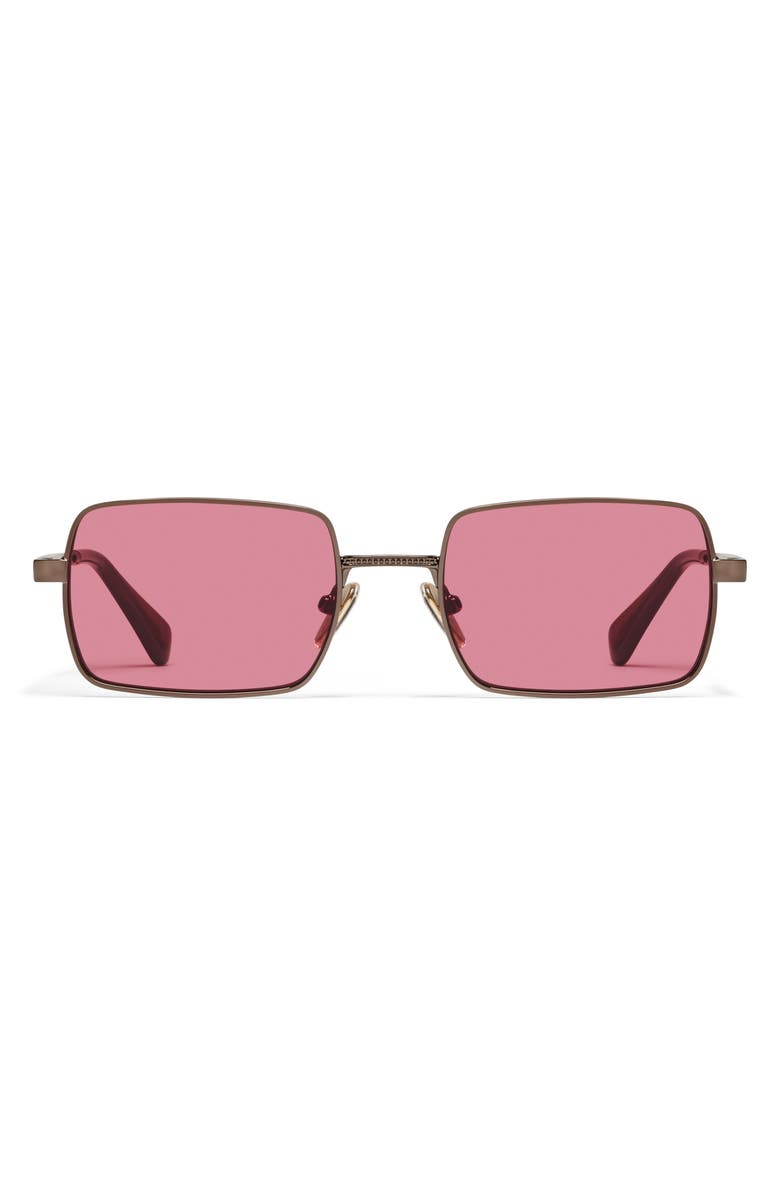 QUAY DND 55mm Small Square Sunglasses, Main, color, Chocolate/ Magenta