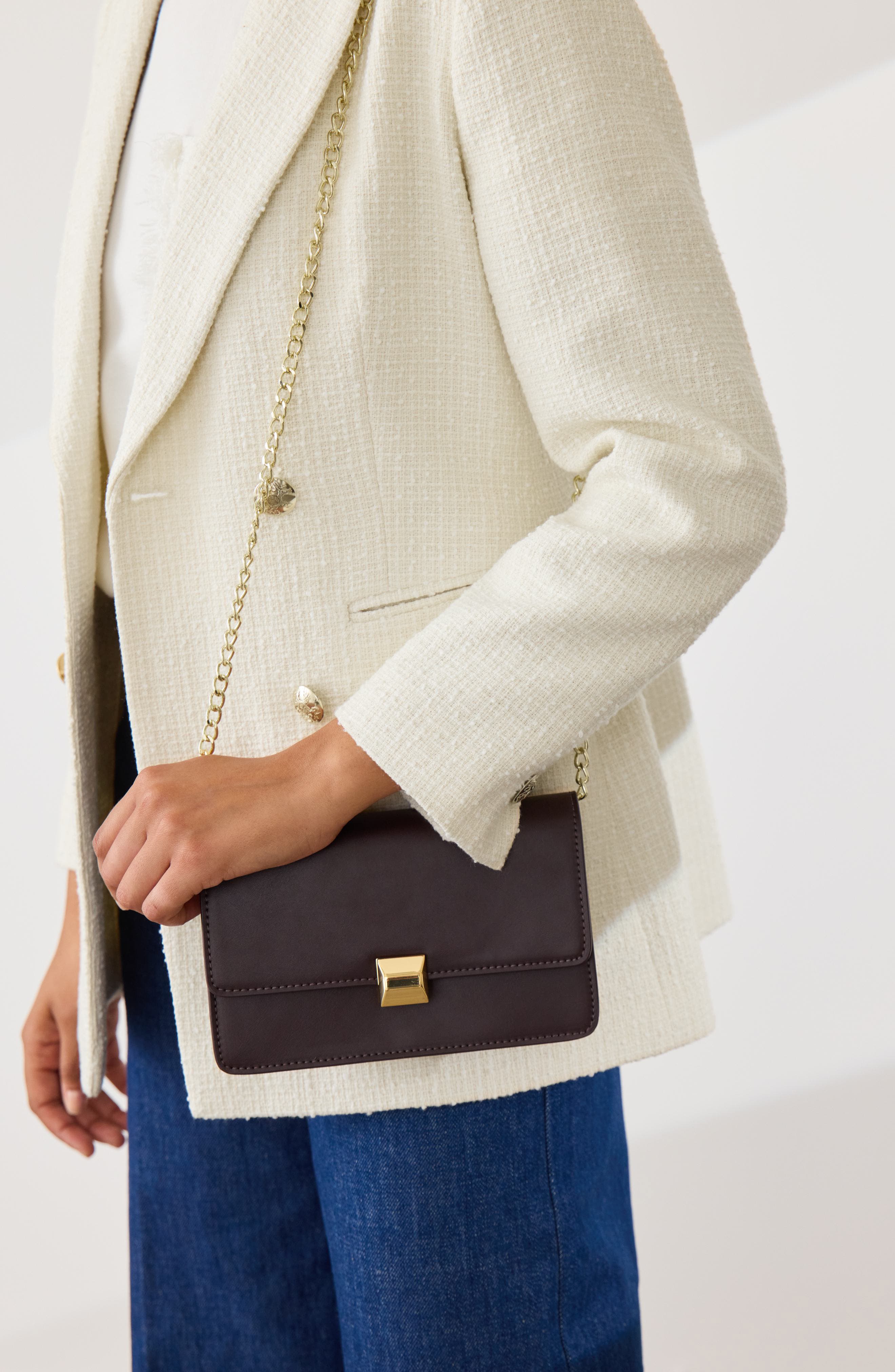 LK Bennett Otto Faux Leather Crossbody Bag, Alternate, color, 