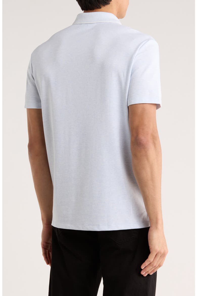 Birdseye Heather Interlock Polo, Alternate, color, BLUE HEATHER