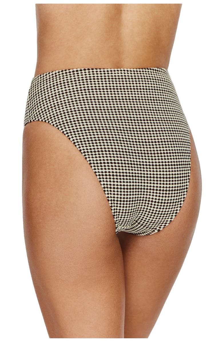 Flirtt Gottex Sandy Beach Textured High Waist Bikini Bottom, Alternate, color, Brown