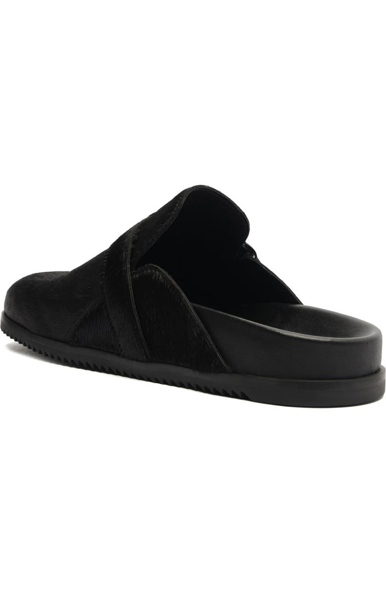 Schutz Grace Buckle Genuine Calf Hair Clog, Alternate, color, Black