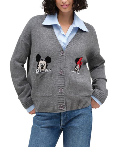 Wool-cashmere Disney Peek Pocket Cardigan