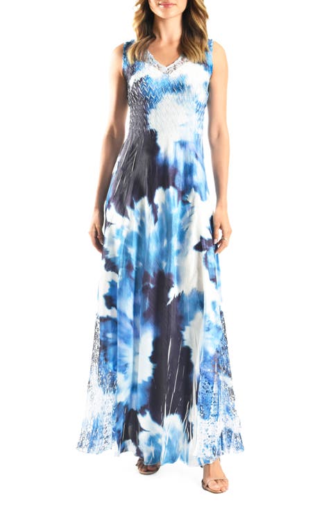 Lace-Up Back Maxi Dress