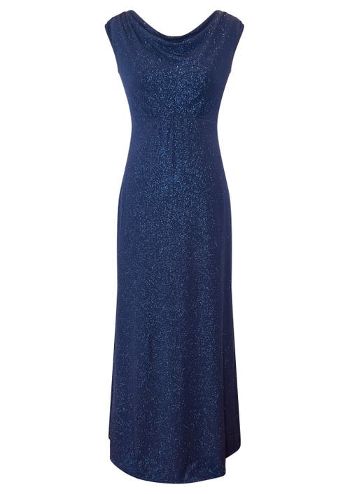 Alie Street London Cruise Cowl Neck Maxi Dress In Blue