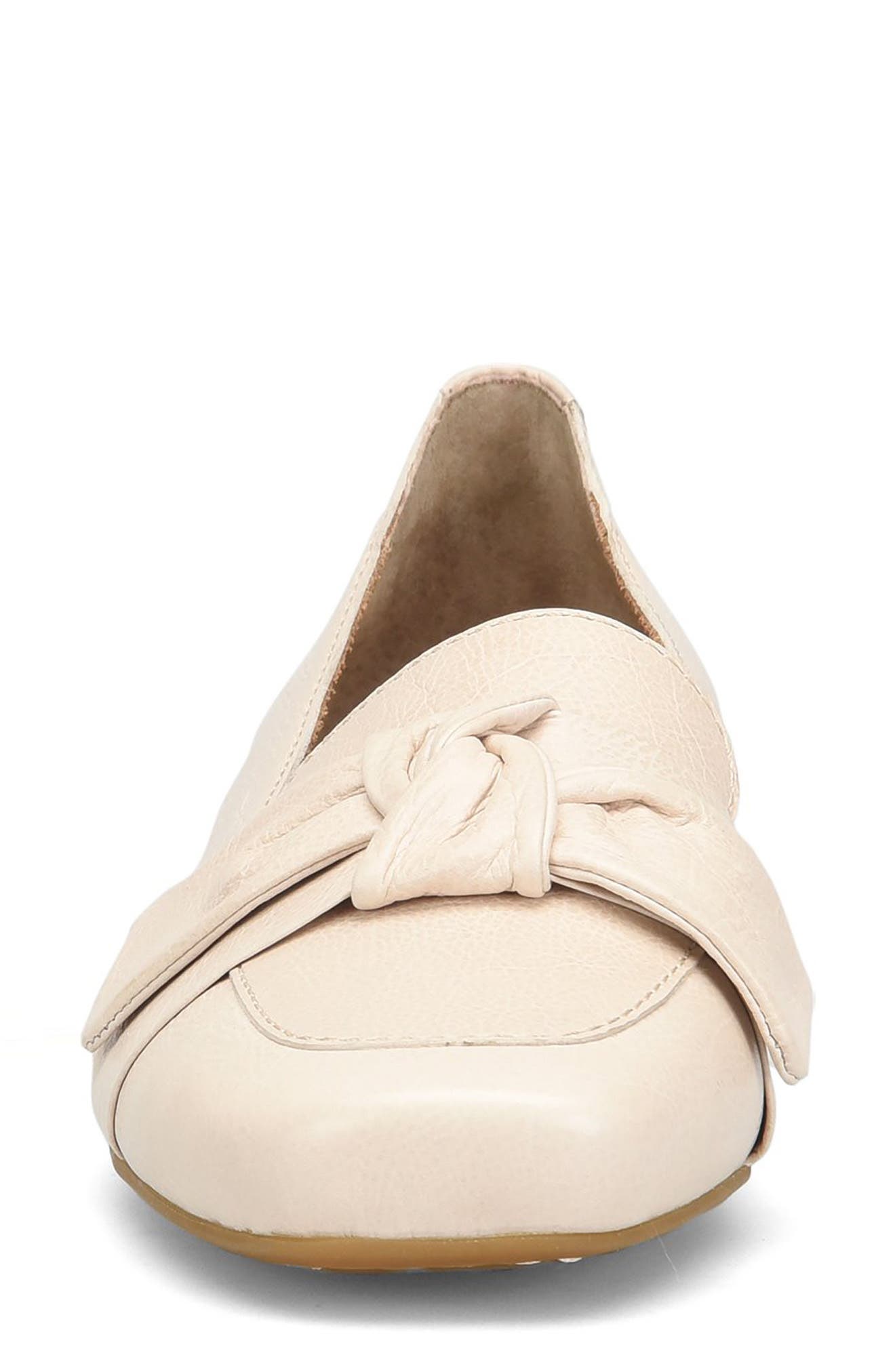 Børn Carrine Square Toe Loafer, Alternate, color, White Leather