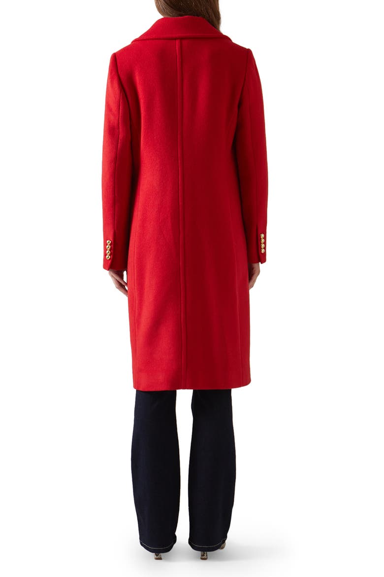 Spencer Recycled Wool Blend Coat, Alternate, color, RED