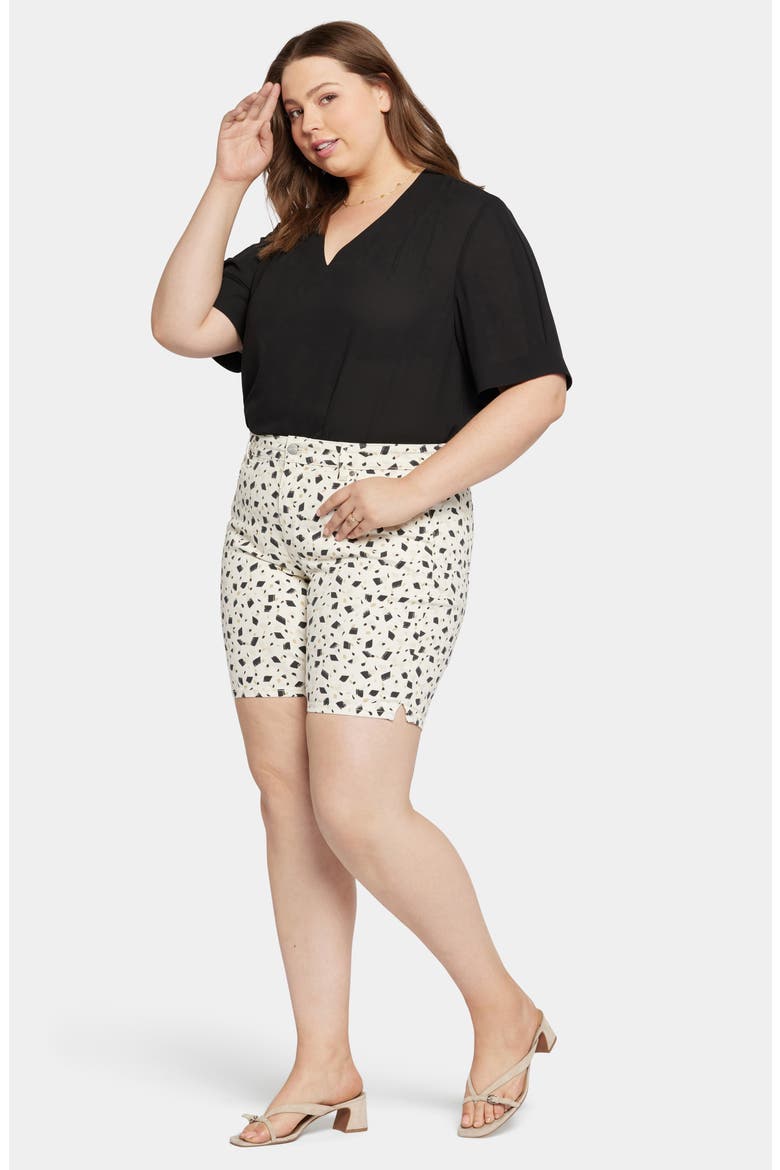 Ella Print Side Slit Denim Shorts, Alternate, color, ELLENSBURG