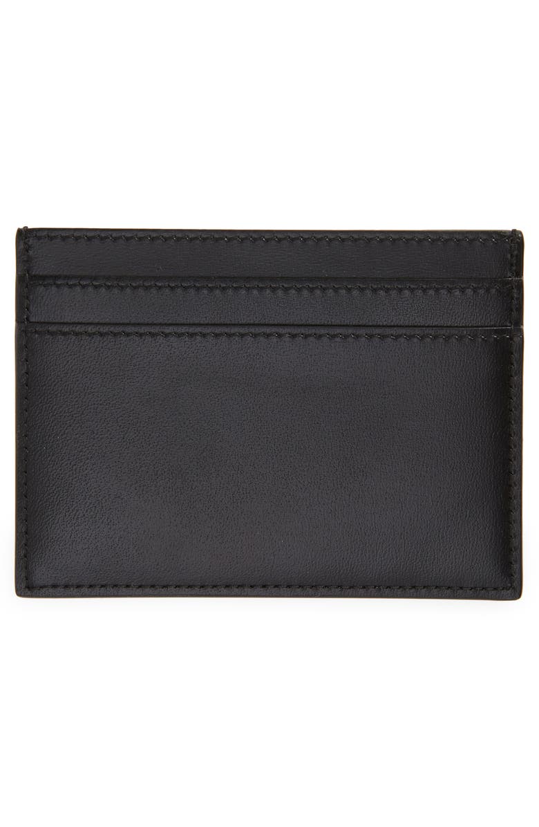 Saint Laurent Tiny Monogram Leather Card Case, Alternate, color,