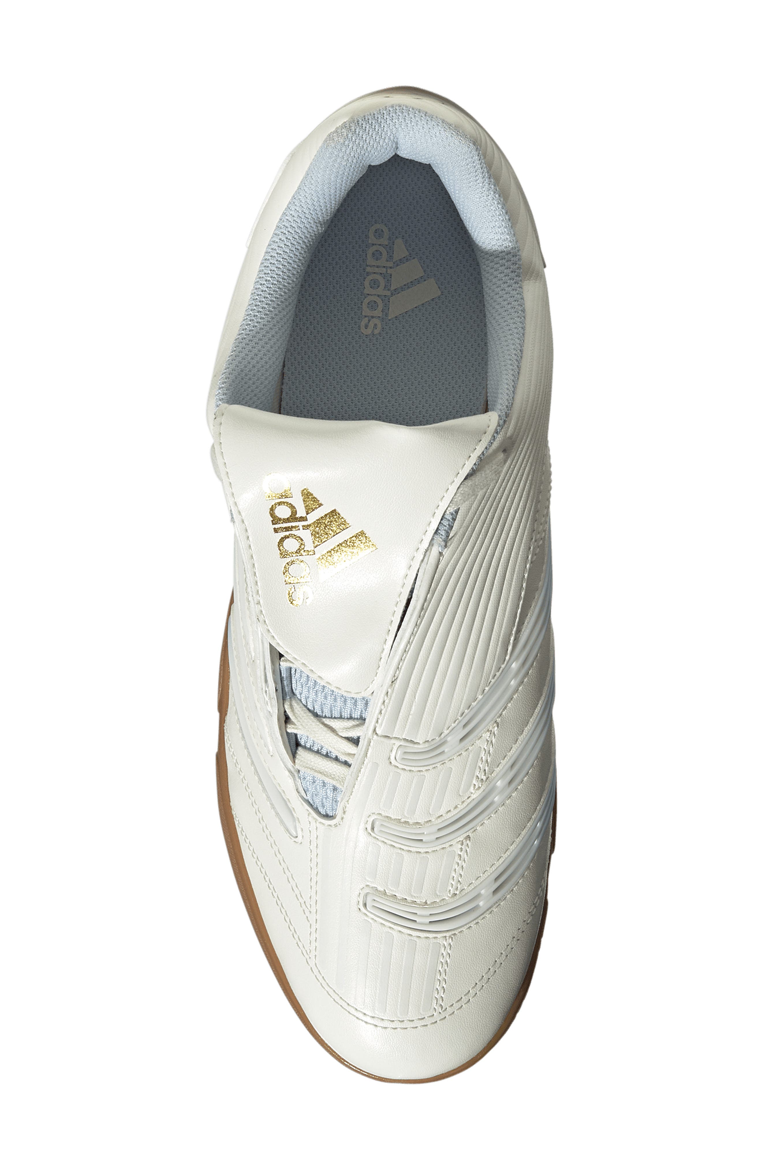 adidas Gender Inclusive Predator Sala Soccer Sneaker, Alternate, color, Off White/ Crystal Sky/ Gum4
