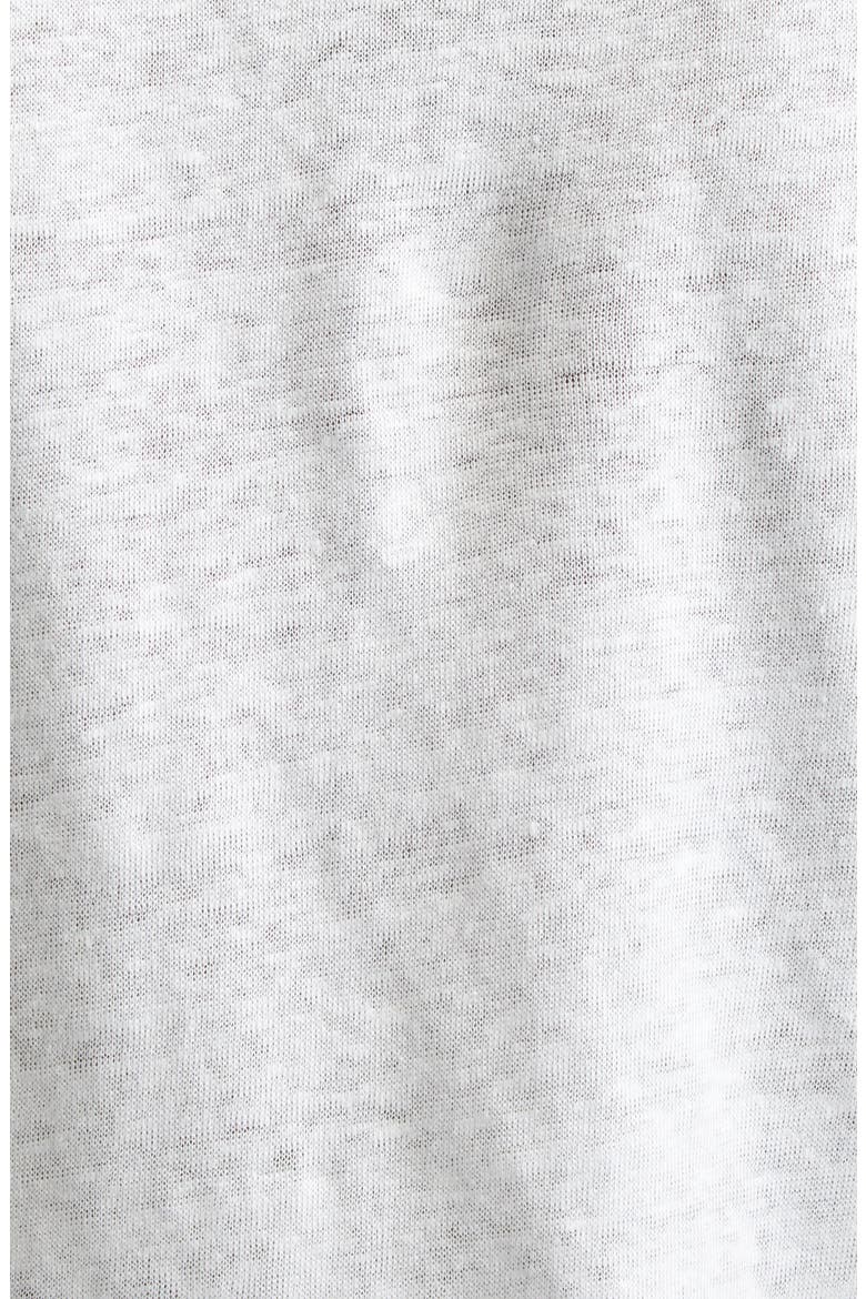 Crystal Embellished Linen T-Shirt, Alternate, color, IVORY