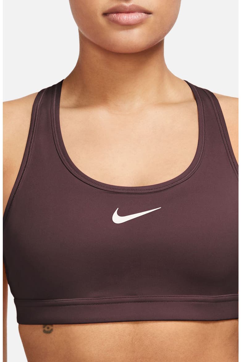 Dri-FIT Swoosh Medium Support Padded Sports Bra, Main, color, BURGUNDY CRUSH/ WHITE