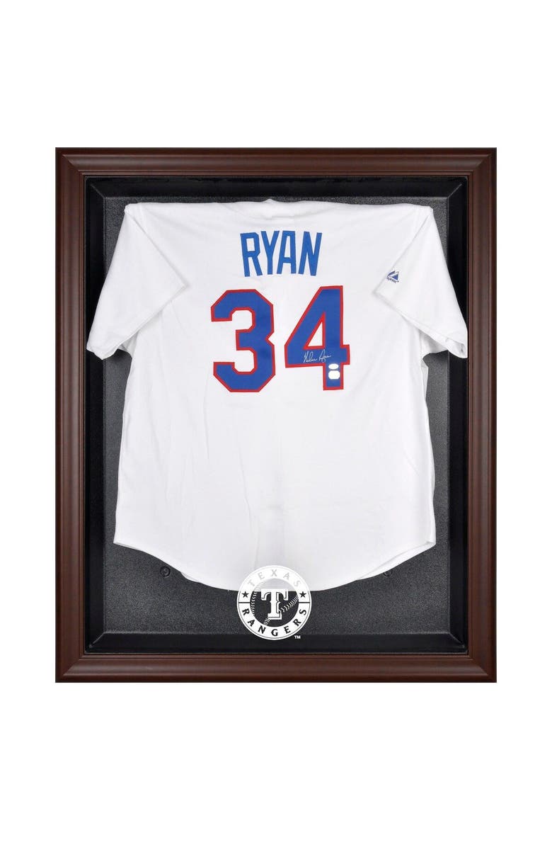 FANATICS AUTHENTIC Texas Rangers Brown Framed Logo Jersey Display Case, Main, color, 