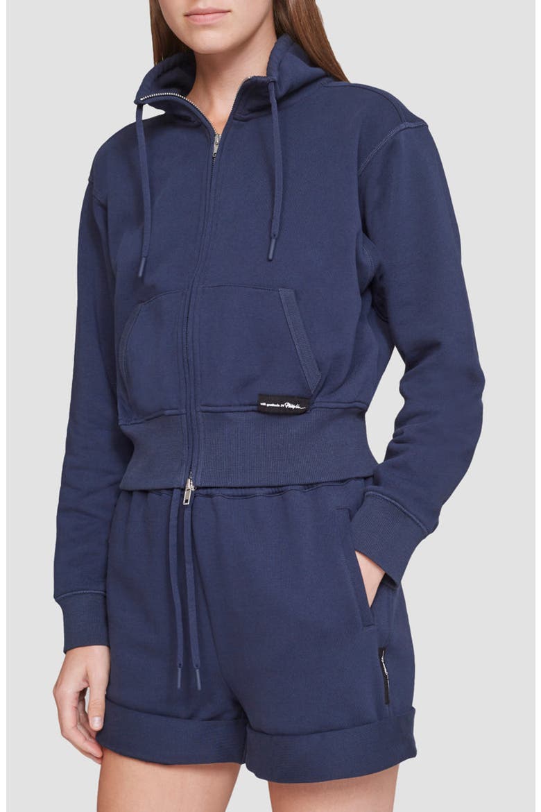 Don't Sweat It Terry Zip-Up Sweatshirt, Main, color, NAVY