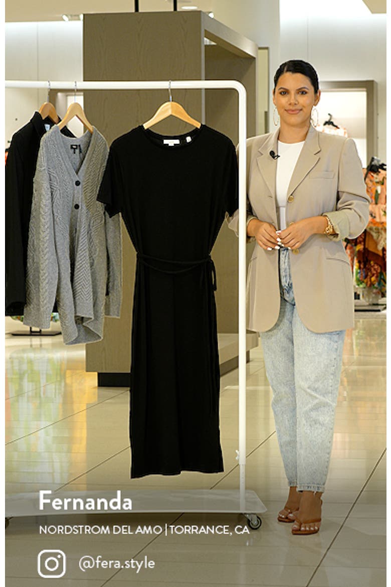 Belted Pima Cotton Midi Dress video