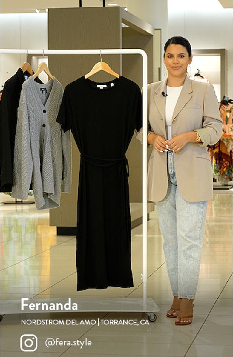 Belted Pima Cotton Midi Dress, sales video thumbnail