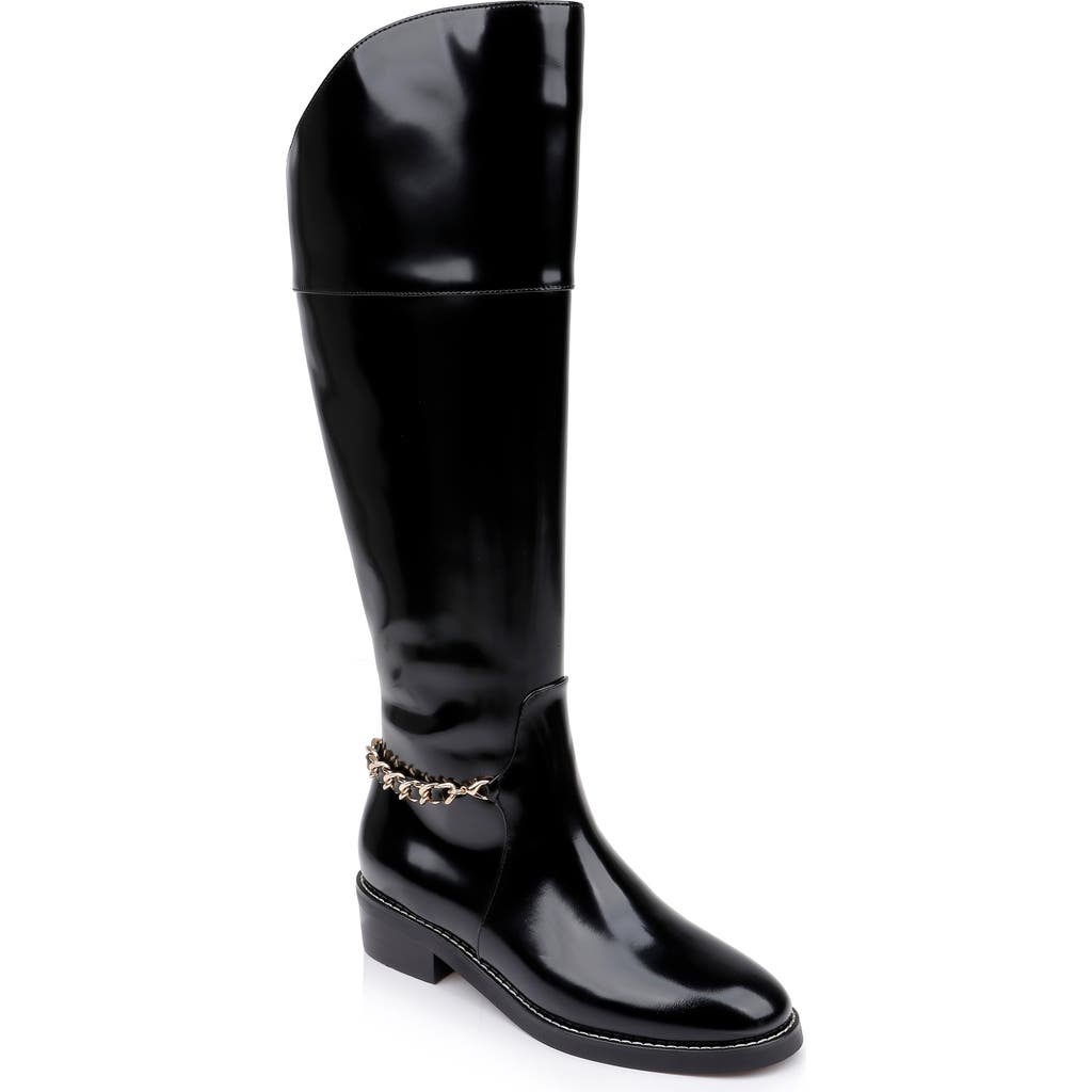 L'agence Eulalie Ii Knee High Boot In Black Leather