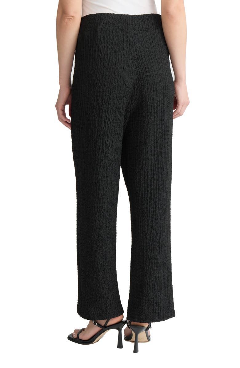 Jones New York Puckered Wide Leg Pull-On Ankle Pants, Alternate, color, Jones Black