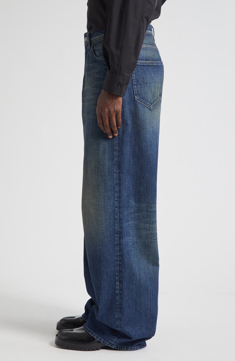 MM6 Maison Margiela Wide Leg Jeans, Alternate, color, Dark Blue