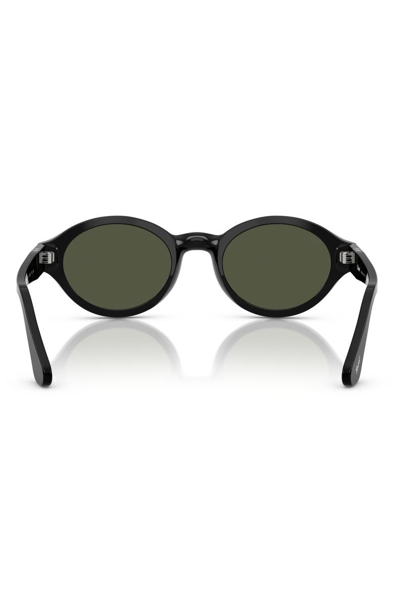 Persol Loris 53mm Oval Sunglasses, Alternate, color, Black / Green