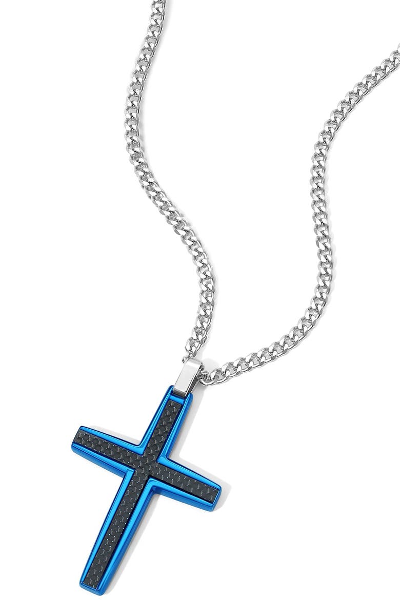 Brook and York Men's Cross Pendant Necklace, Alternate, color, 