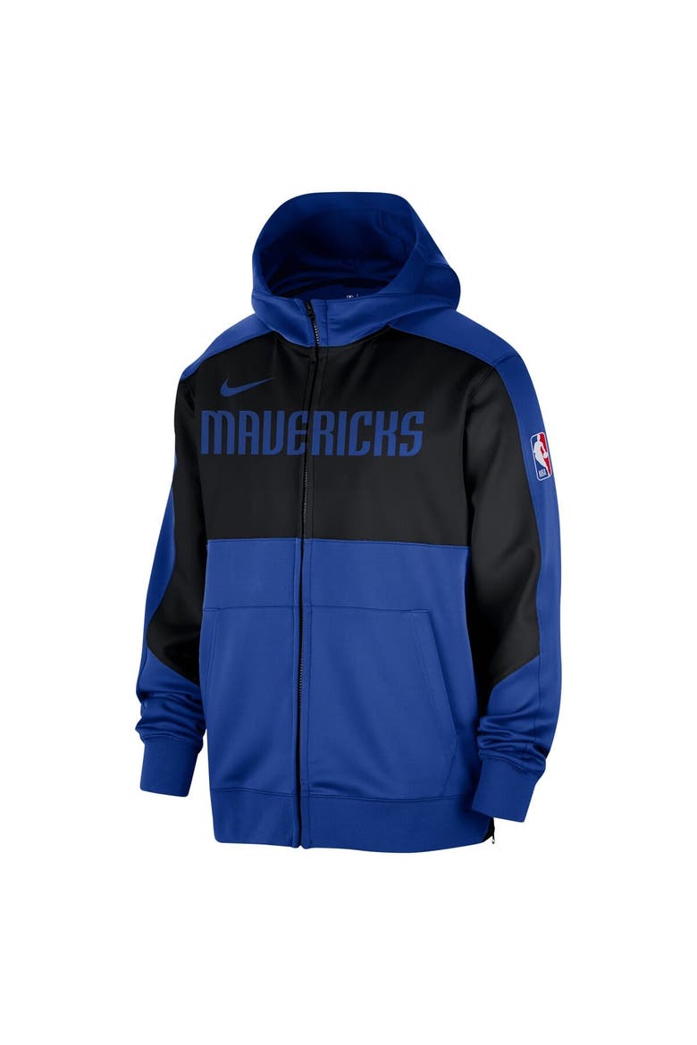 Men's Nike Blue Dallas Mavericks Authentic On-Court Showtime Performance Full-Zip Hoodie, Alternate, color, Blue