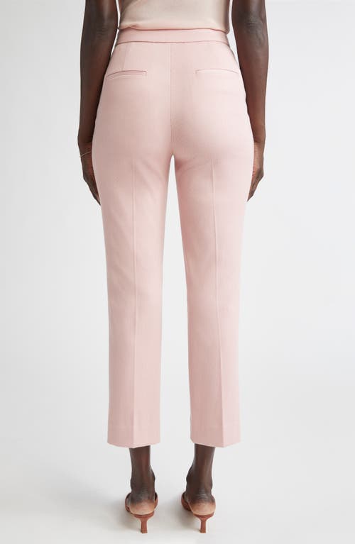 St John St. John Emma Mélange Stretch Twill Crop Pants In Pink