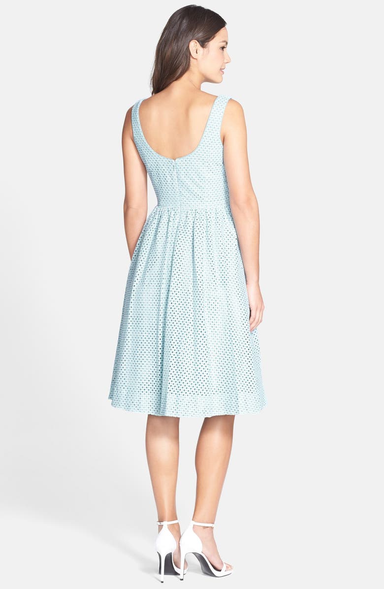 Donna Morgan Eyelet Midi Dress, Alternate, color, 