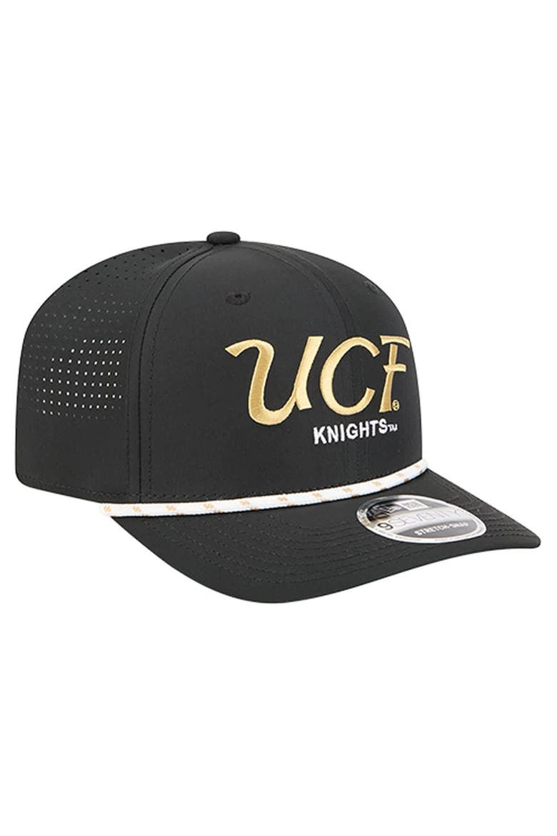 Men's New Era Black UCF Knights Script Performance Rope 9SEVENTY Adjustable Hat, Alternate, color, Black