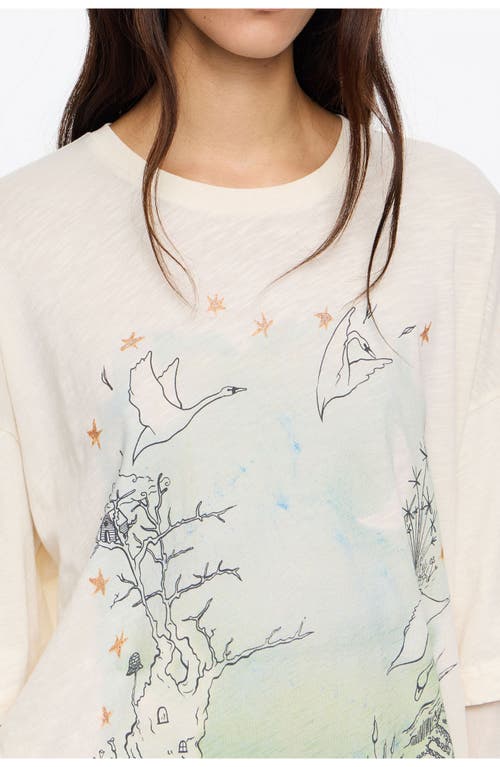 Bimba Y Lola Tulle Sleeve T-shirt In White
