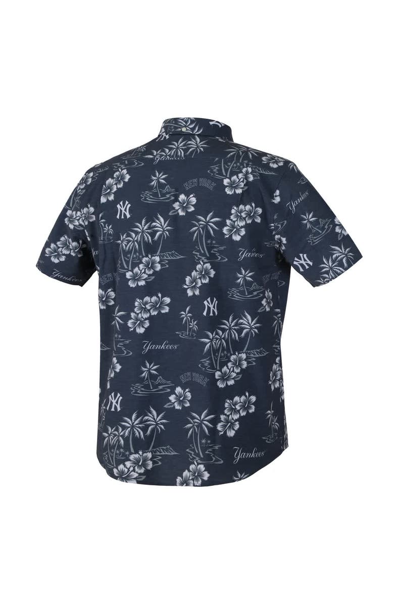 Reyn Spooner Men's Reyn Spooner  Navy New York Yankees Kekai Performance Button-Down Tri-Blend Top, Alternate, color, Navy