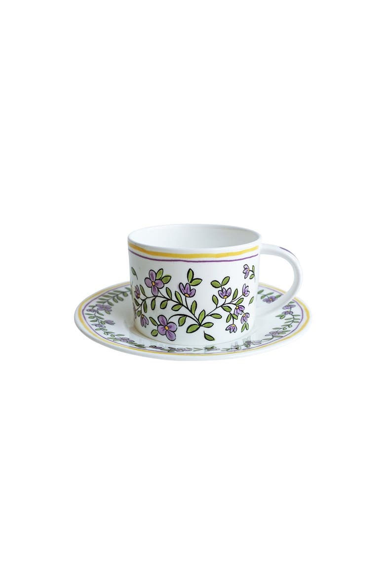 Heritage Forget Me Not Cup and Saucer, Main, color, Multi