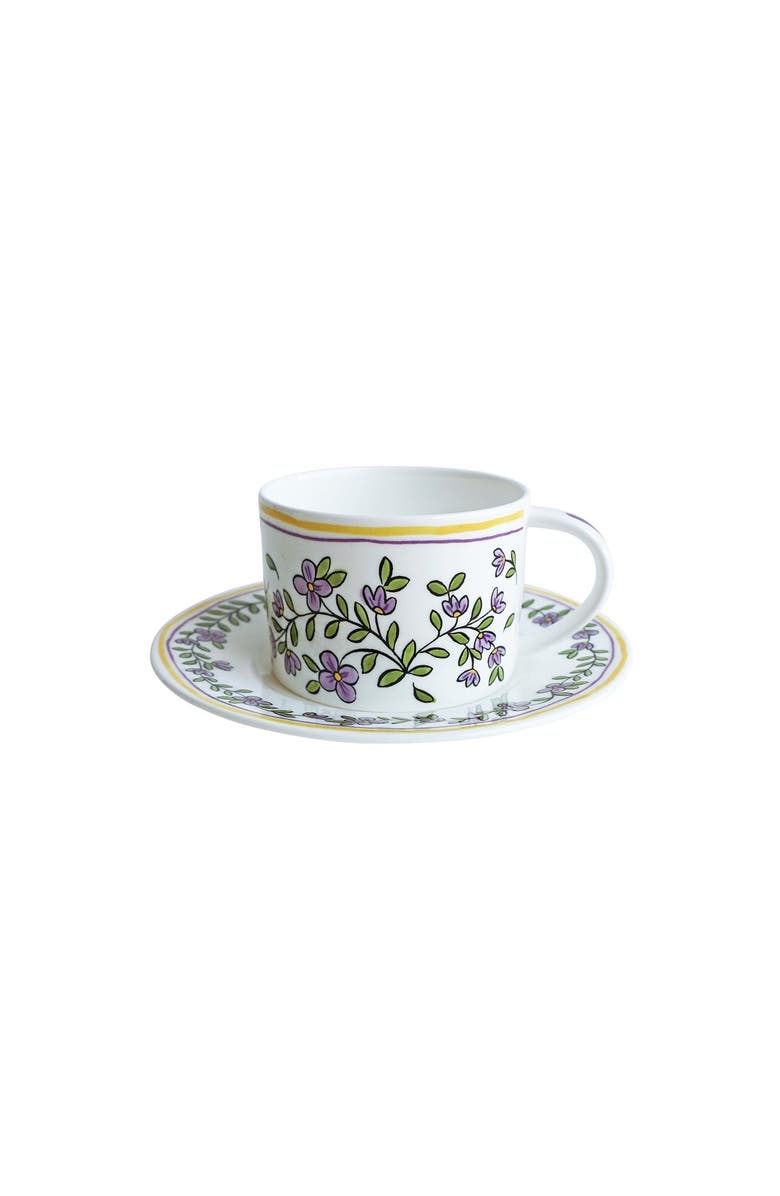 Twig New York Heritage Forget Me Not Cup and Saucer, Main, color, Multi