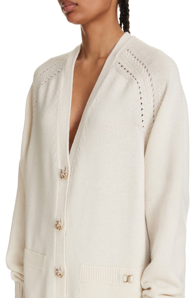 Chloé Cashmere V-Neck Cardigan, Alternate, color, 