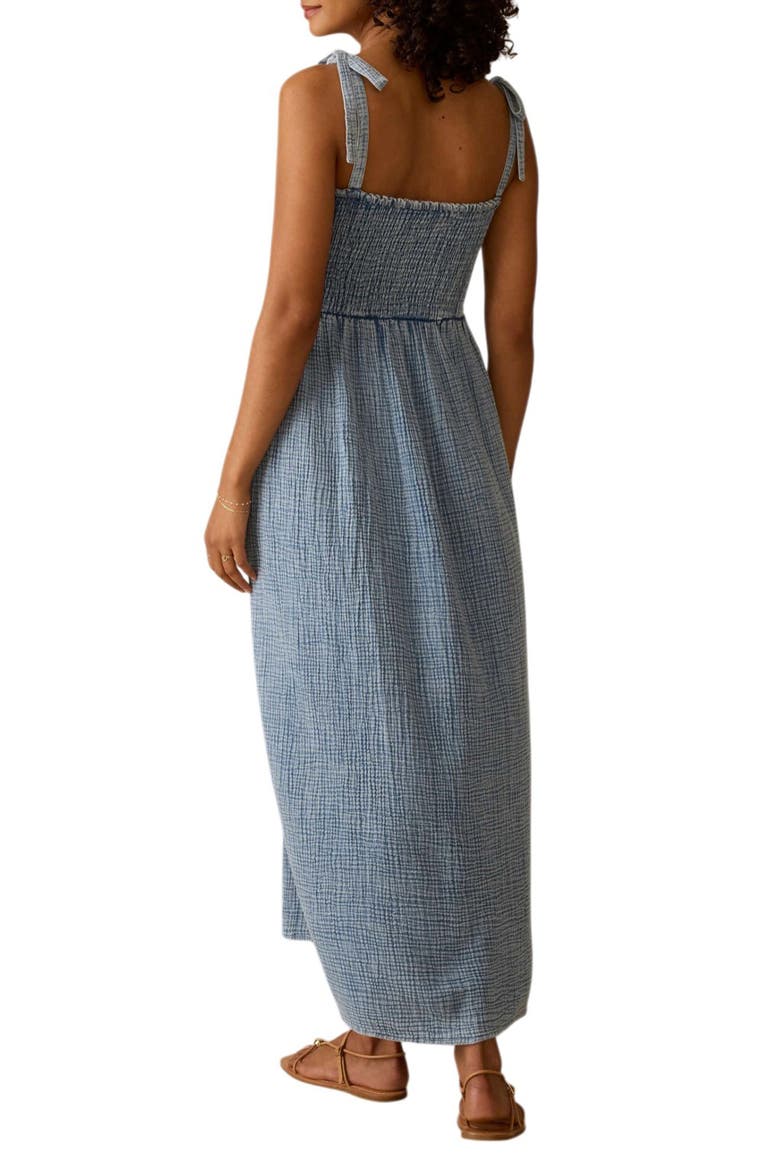 Dune Organic Cotton Gauze Ella Sundress, Alternate, color, LIGHT INDIGO WASH