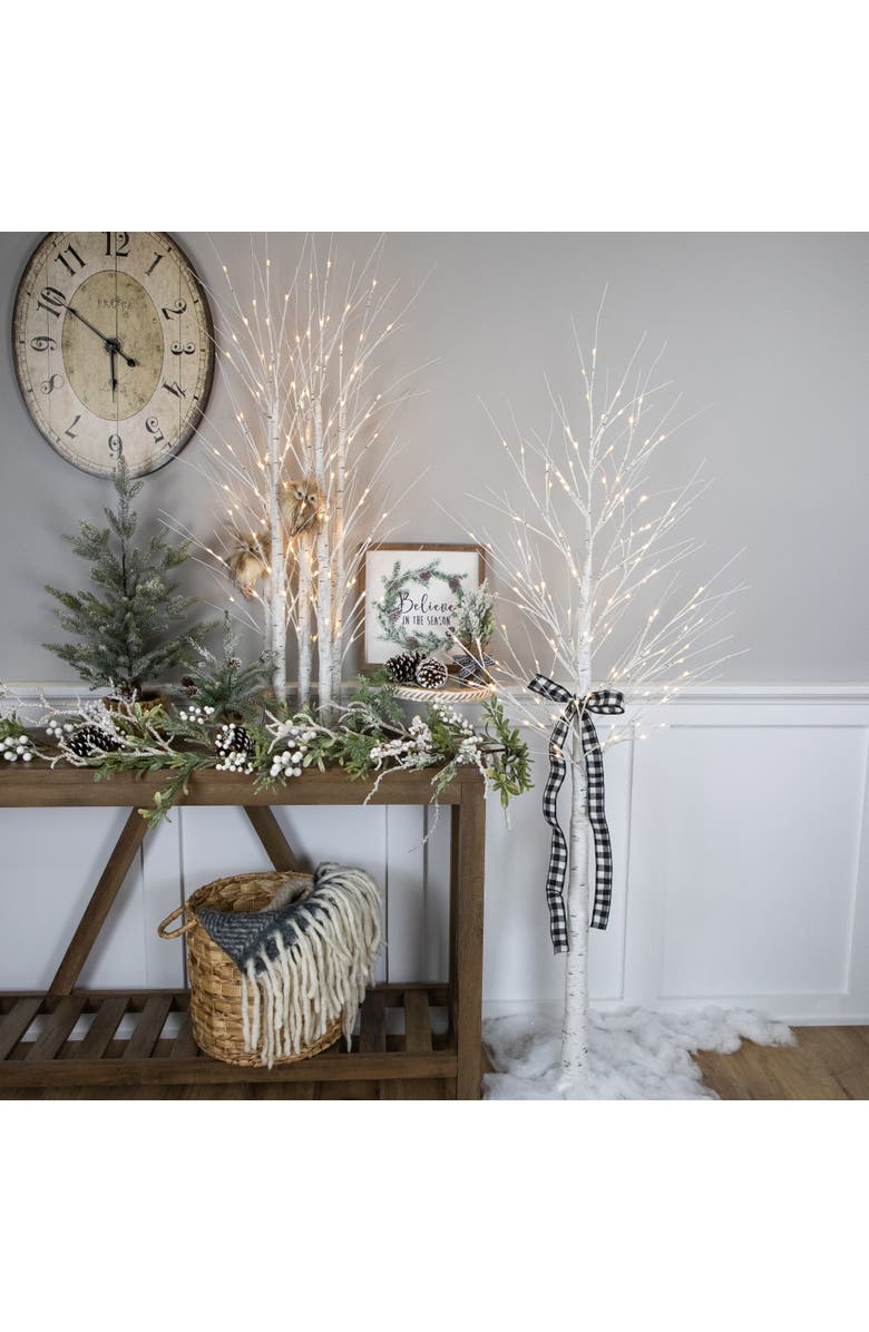 Northlight 4' LED Lighted White Birch Christmas Twig Tree - Warm White Lights, Alternate, color, 
