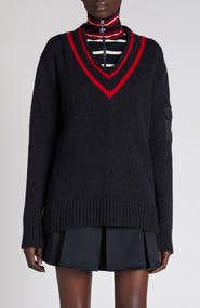 Moncler Padded V-Neck Sweater