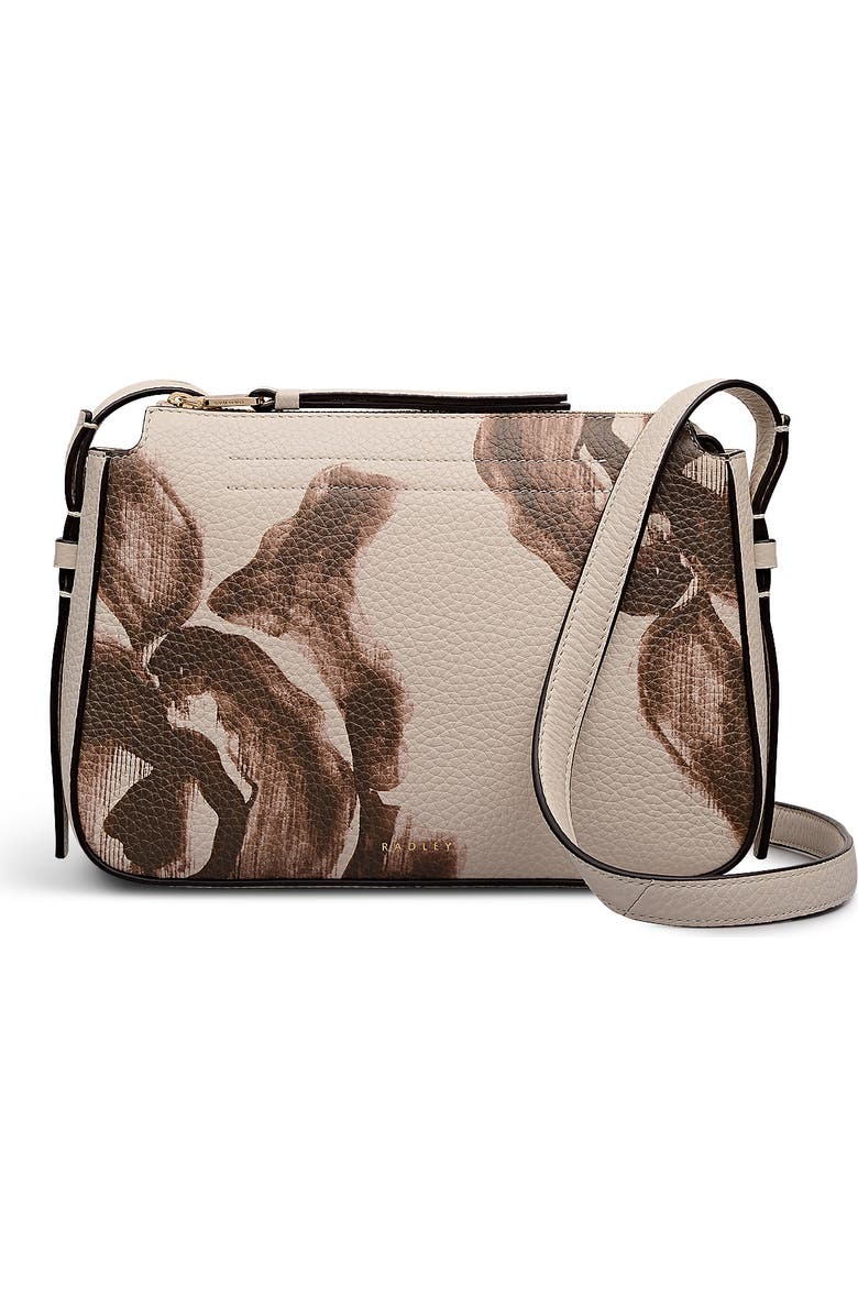 Radley Oak Street - Floral Small Ziptop Crossbody Bag, Main, color, Salt