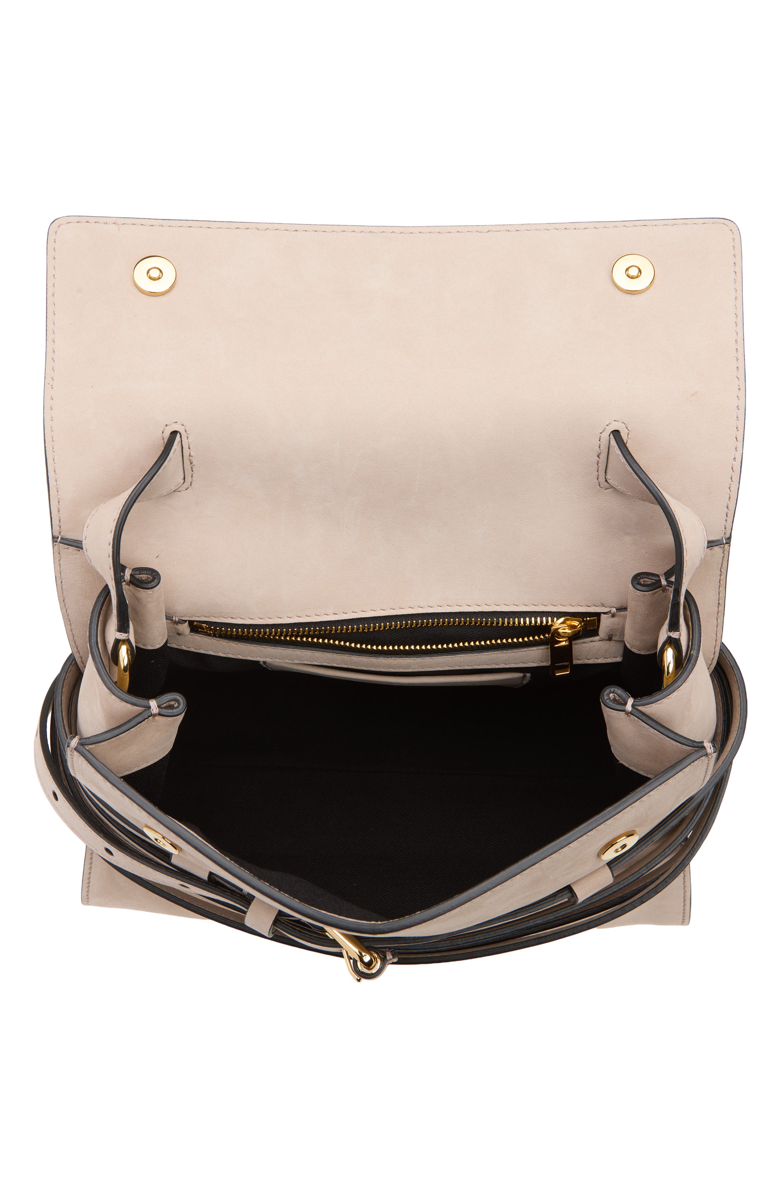 Tie Me Faux Leather Top Handle Bag, Alternate, color, DOVE COLOUR
