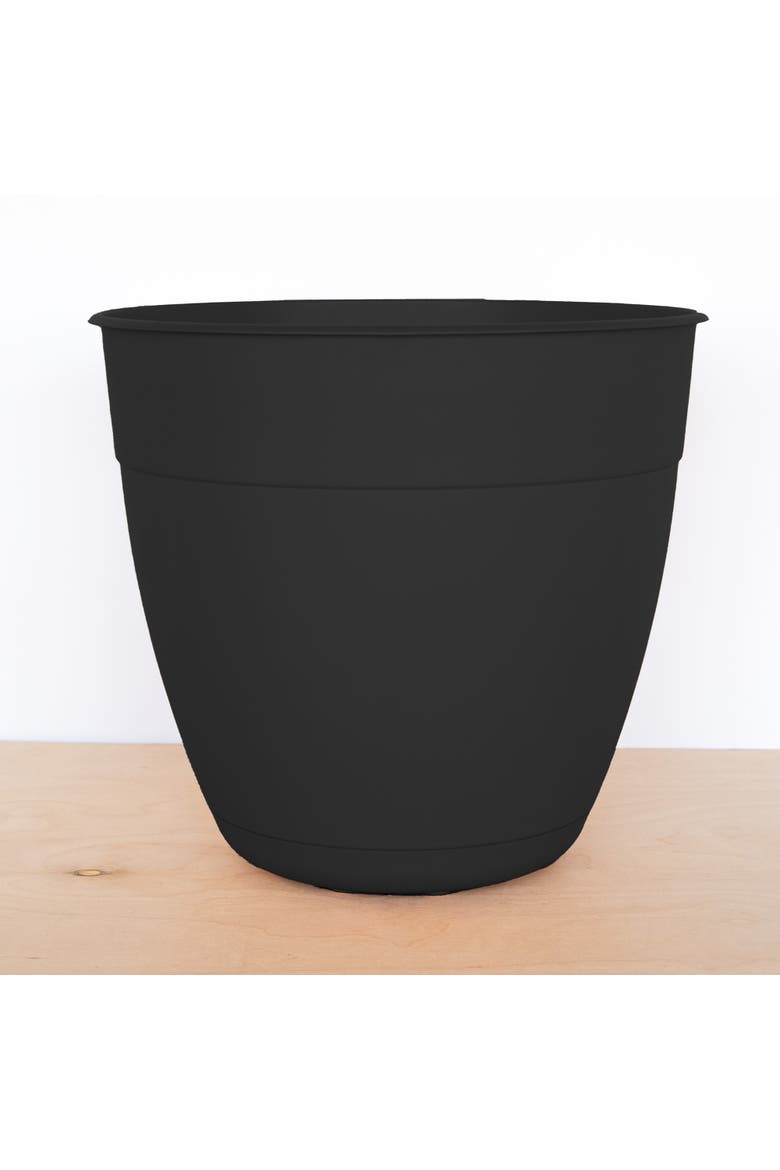 Dayton Gardening Planter with Saucer Tray, 12 Inch W x 11 Inch H Black, Alternate, color, Black