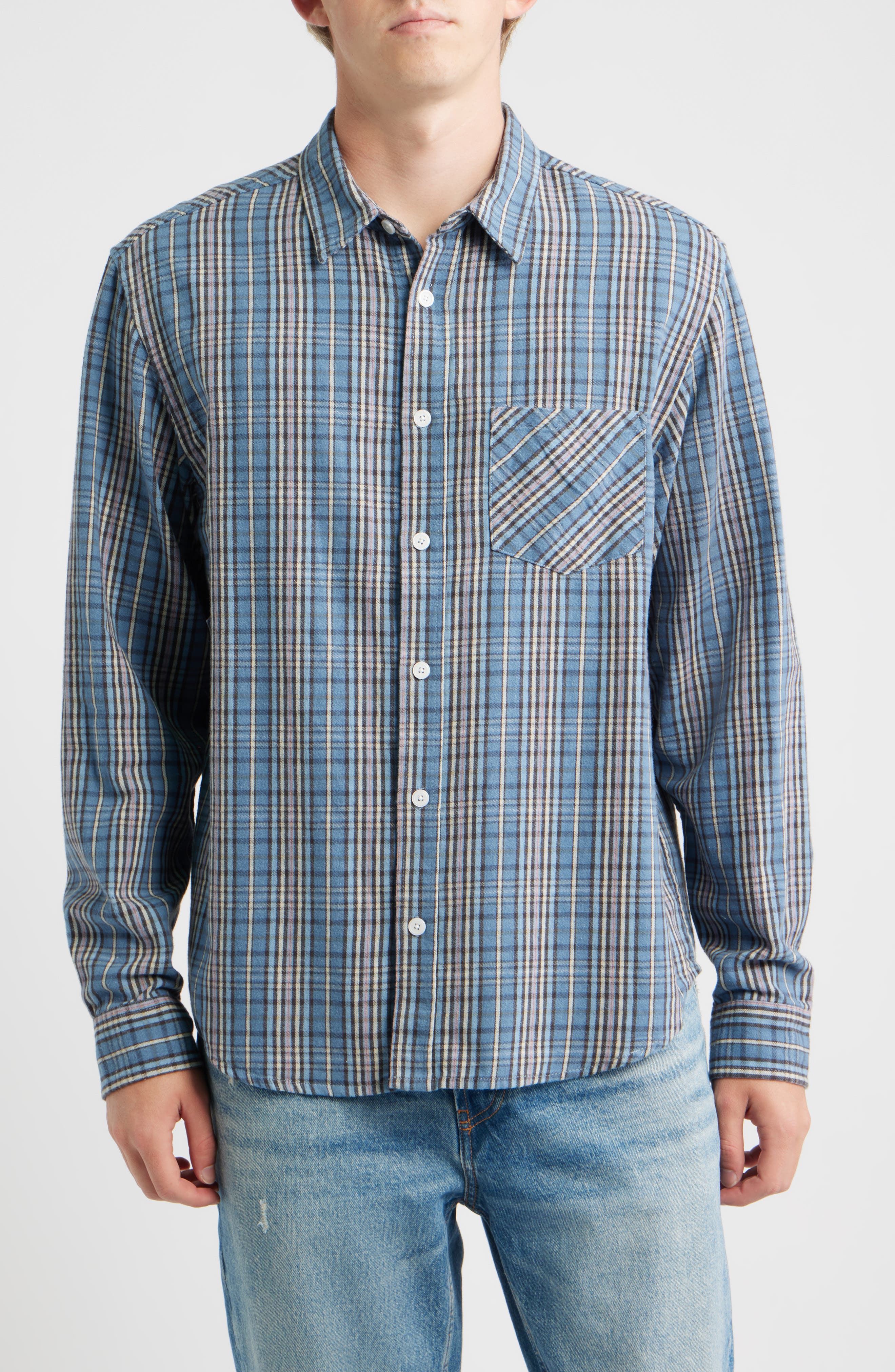 925 Originals Foreman Classic Fit Plaid Flannel Button-Up Shirt