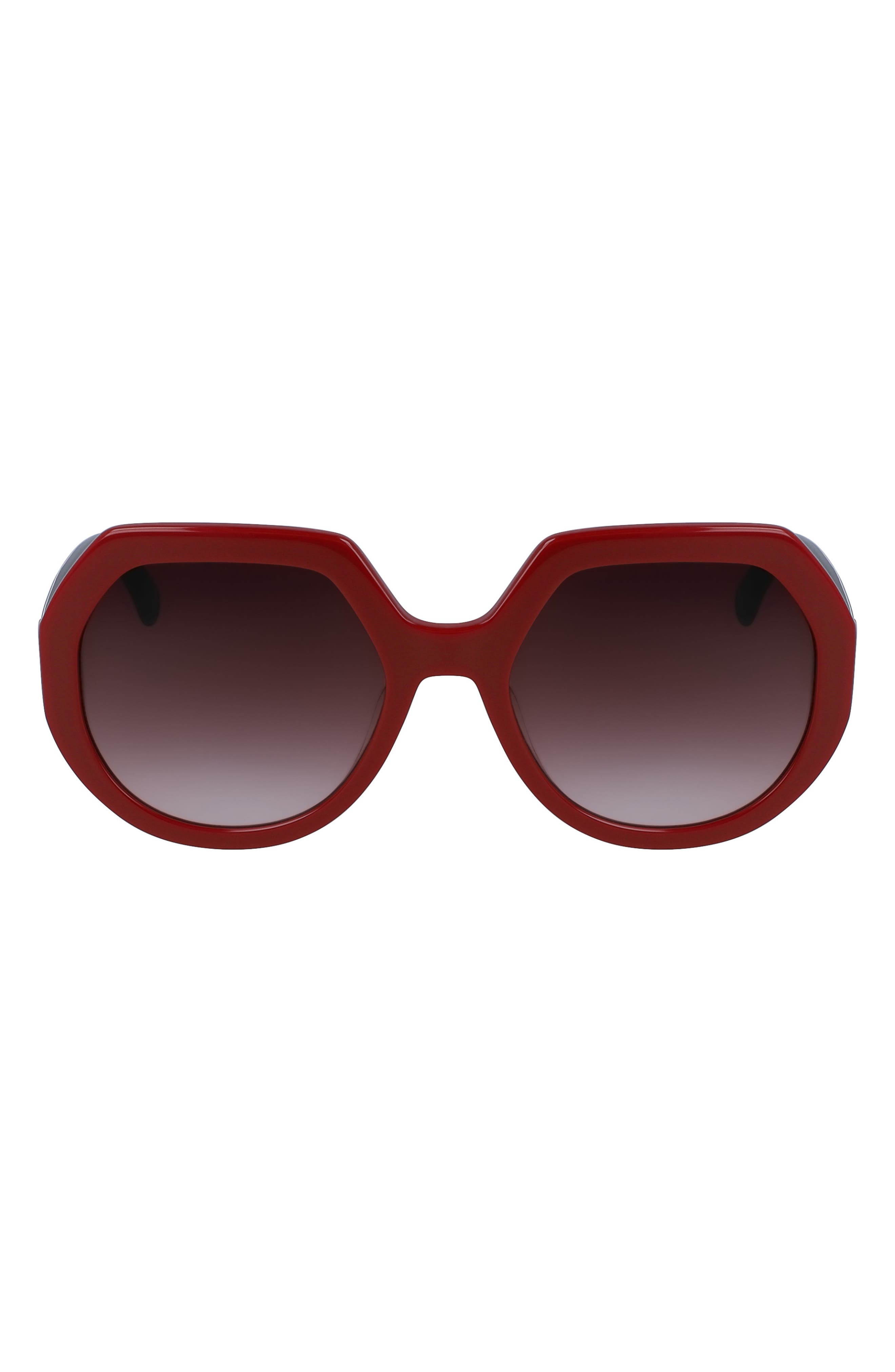 Longchamp 55mm Gradient Geometric Sunglasses